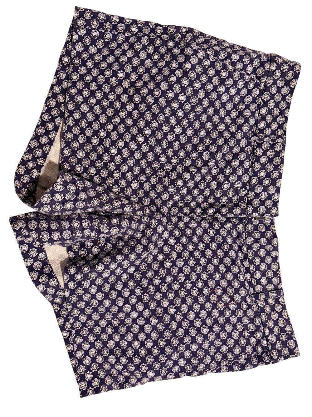 Dalia Collection Navy Blue Printed A-Line Skort